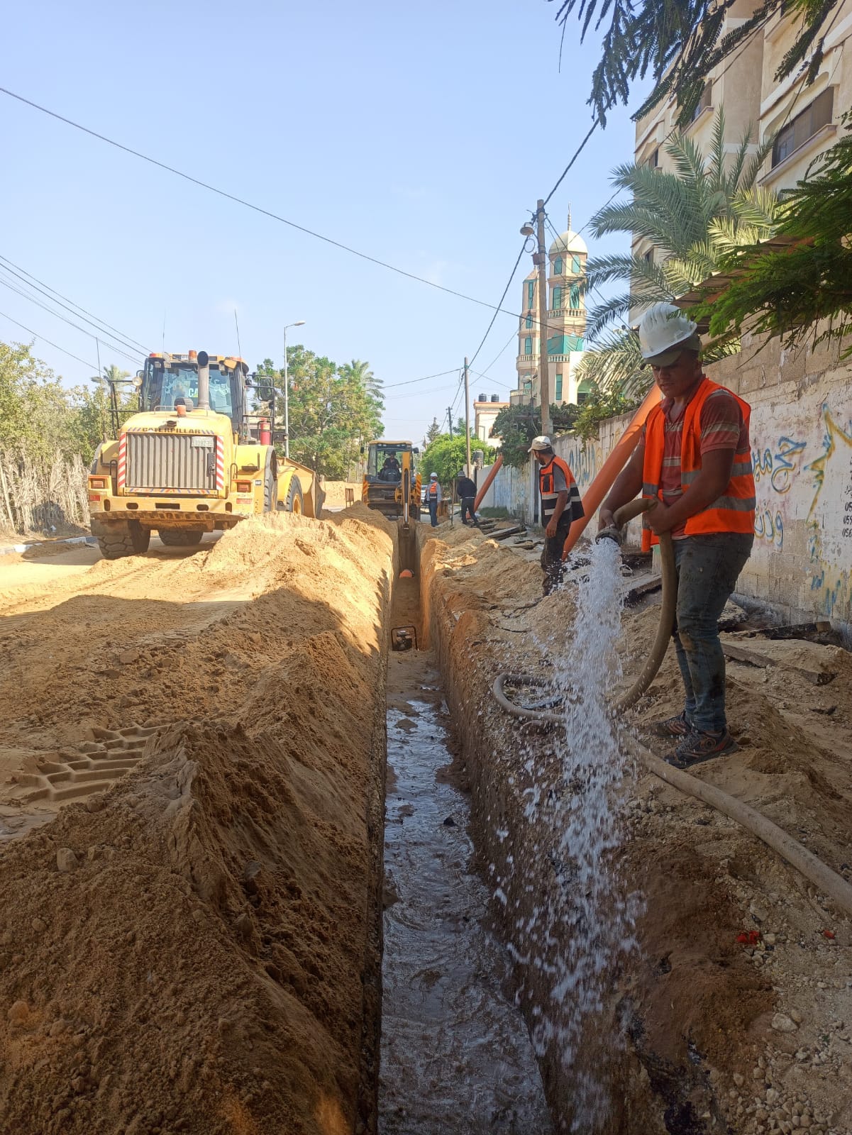 Establishing a comprehensive sewage network and household connections serving	in the Al-Sater neighbourhood
